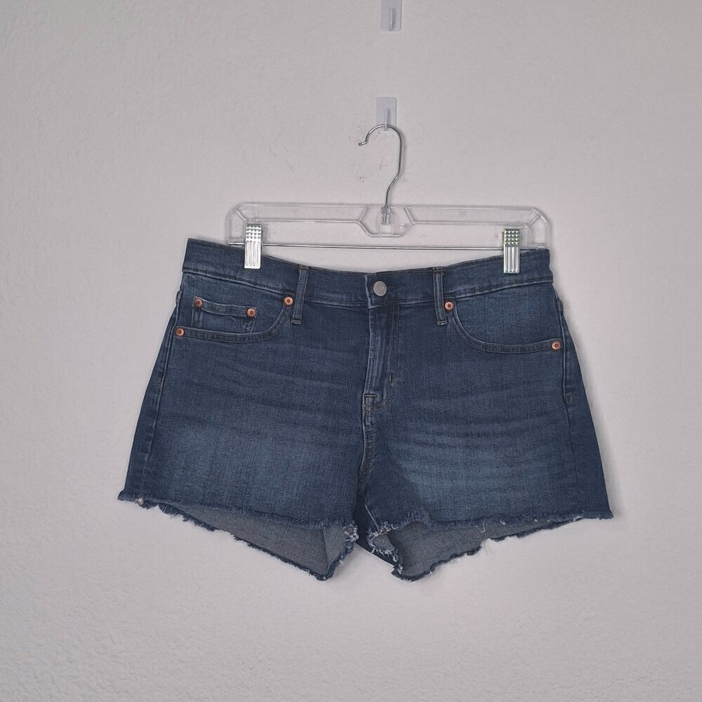 GAP Denim 3" Short Shorts Sz 29 Medium Wash Mid Rise Frayed Western Cowgirl